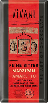 Keserű csokoládé marcipánnal Amaretto BIO 100 g - VIVANI